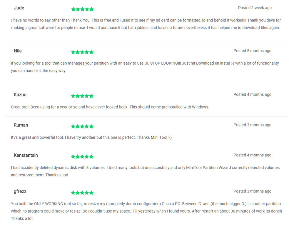 Meilleurs avis de clients