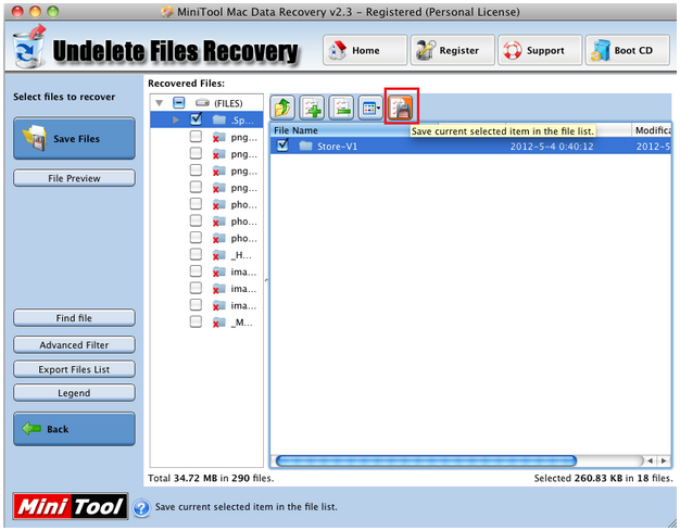 How to save a specified file with MiniTool Mac Data Recovery 3