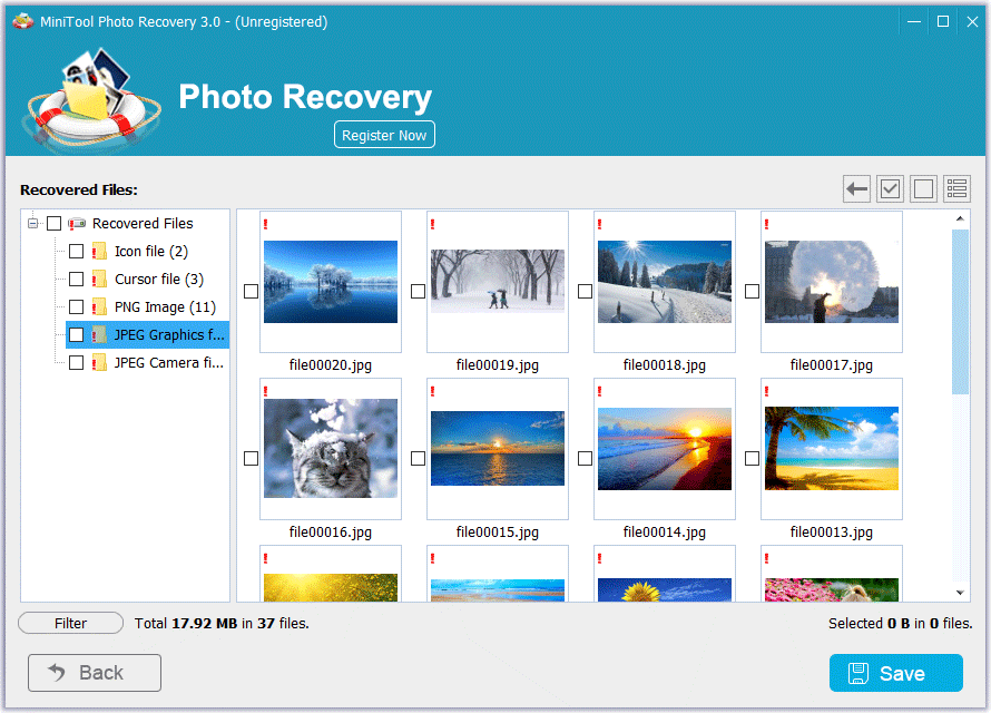 choose the needed photos