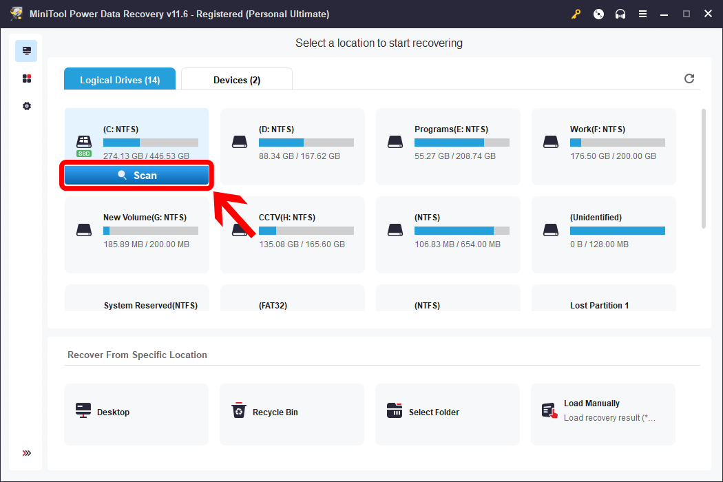 Power Data Recovery Software Screenshot 1