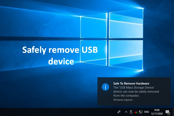 how to safely remove usb from laptop windows 10