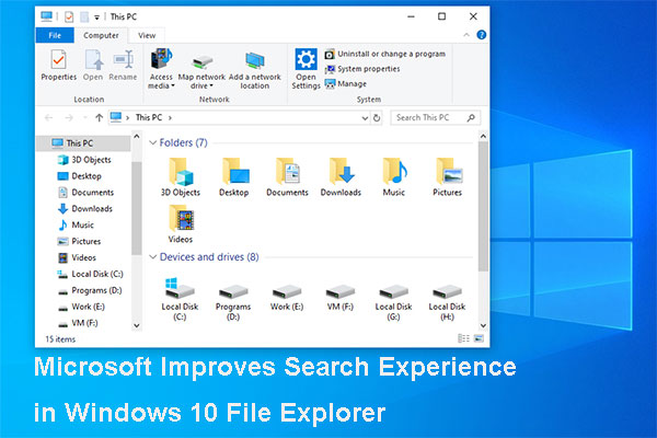 Microsoft Improves Search Experience in File Explorer Win10 19H1