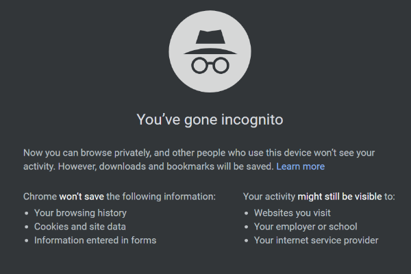 how to turn off incognito mode firefox