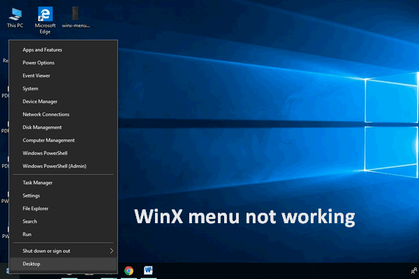 [Fixed] WinX Menu Not Working In Windows 10