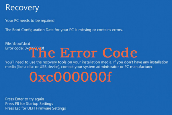 Comment corriger l’erreur “0xc000000f” sur divers systèmes Windows