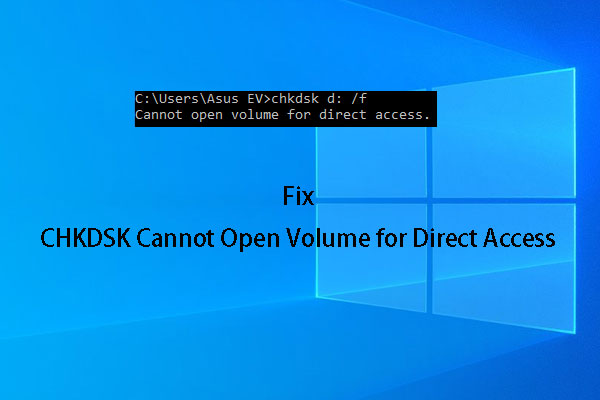 [Solução] Erro CHKDSK: Não é Possível Abrir o Volume Para Acesso Direto
