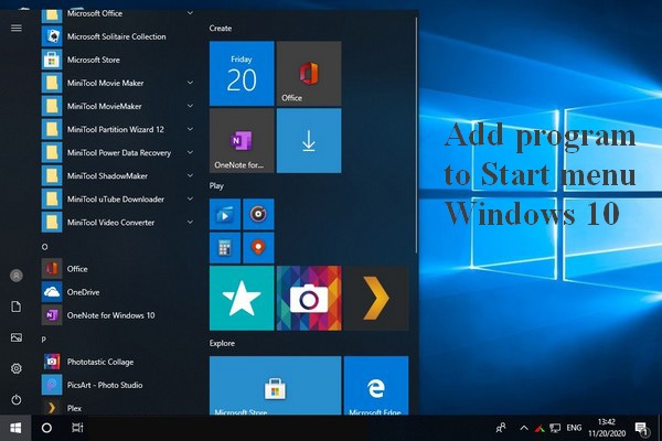 How To Add Program To Start Menu Windows 10
