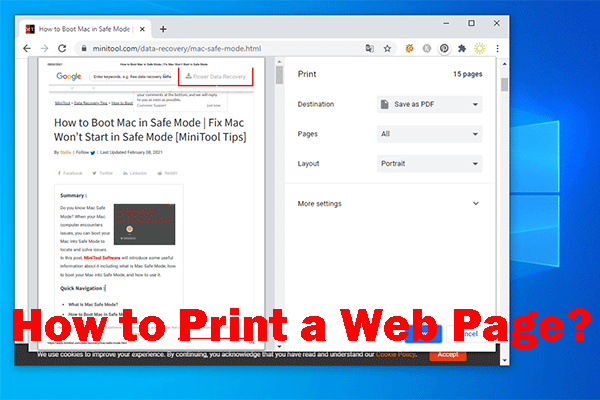 How to Print a Web Page in Chrome Edge Firefox and Safari MiniTool