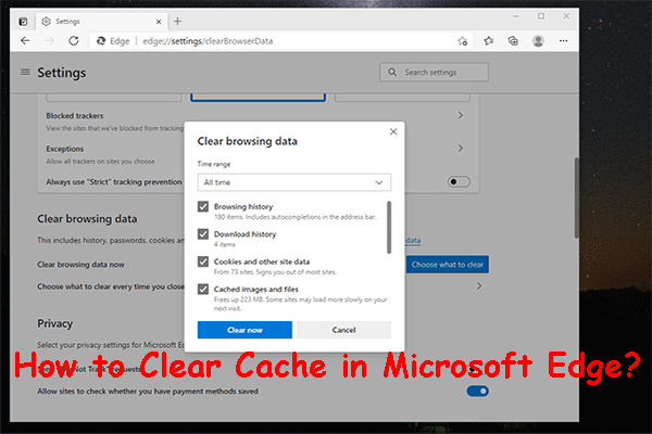 How to Clear the Cache in Microsoft Edge