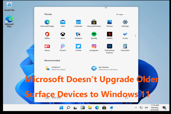 Microsoft Doesn’t Upgrade Older Surface Devices to Windows 11