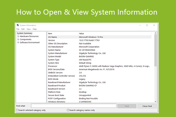 How to Open & View System Information Windows 10/11 - 10 Ways
