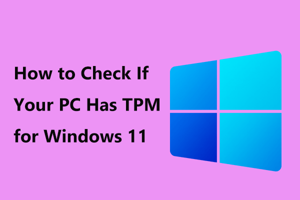 How to Check if Your PC Has TPM for Windows 11? How to Enable It?
