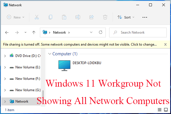 Fix Windows 11 Workgroup Not Showing All Computers on the Network