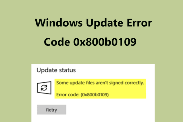 How to Fix Windows Update Error Code 0x800b0109? (4 Ways)