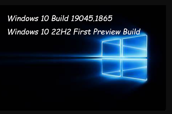 Windows 10 22H2 First Preview Build: Windows 10 Build 19045.1865