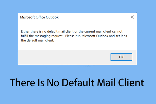 Fix Outlook Error: There Is No Default Mail Client