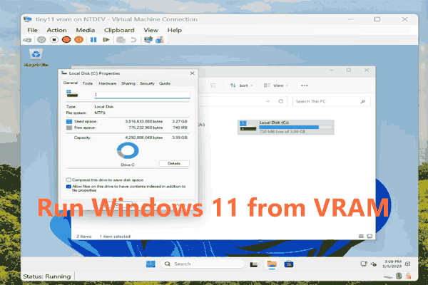 Create Windows 11 Virtual Appliance using Tiny 11 with only 2GB memory