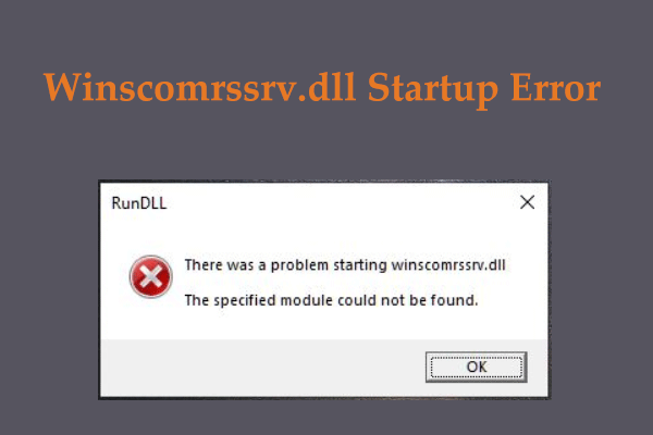 There Was A Problem Starting Hpstatusbl Dll www.minitool.com