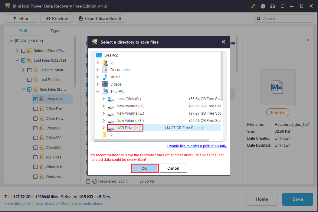 recover files
