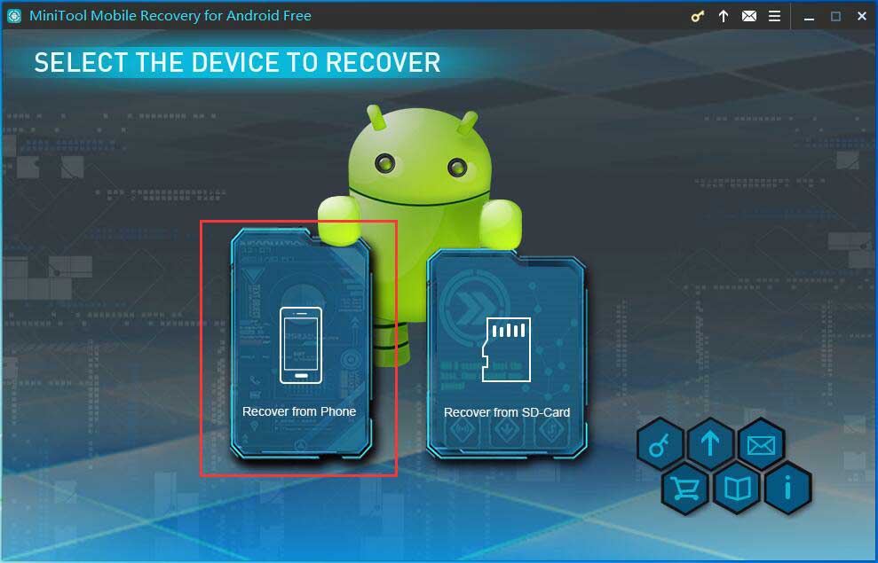 recover data from the Android phone