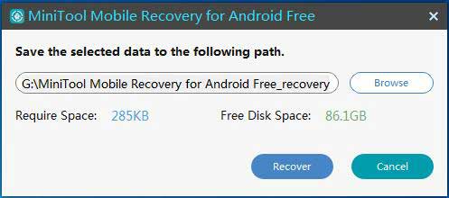 save recovered data