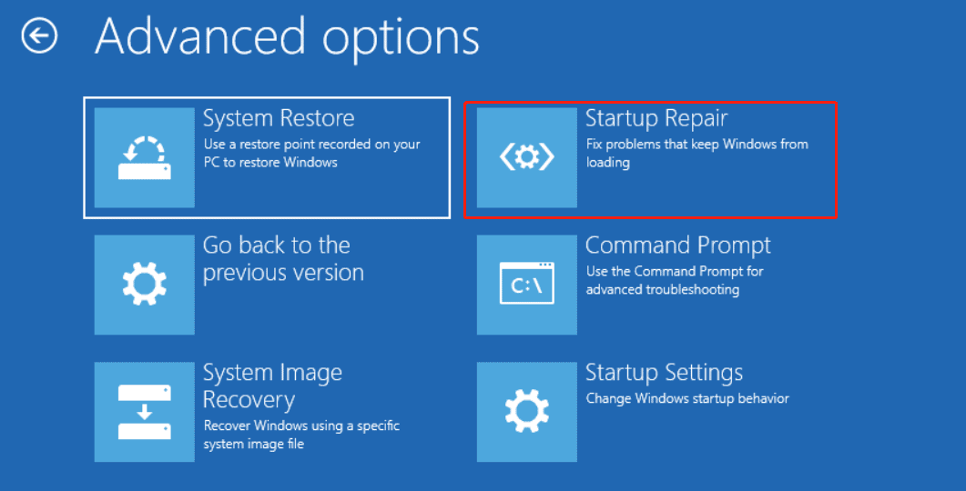 startup repair