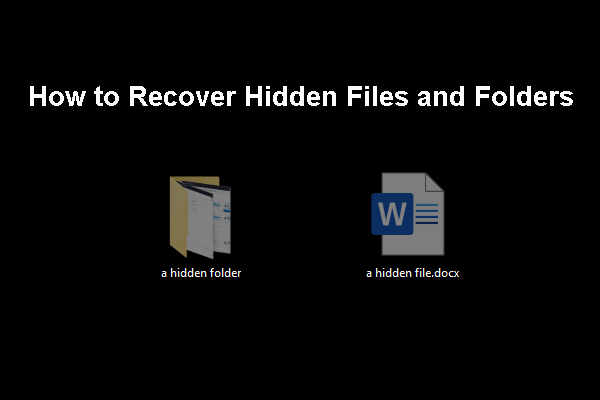 Two Easy Ways to Recover Hidden Files/Folders on Windows 10/11