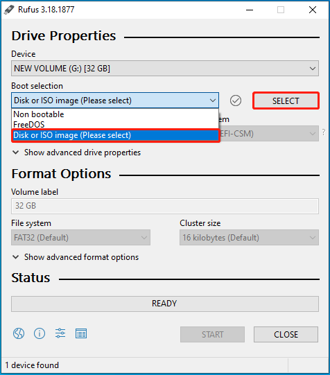 Create the DBAN bootable USB drive