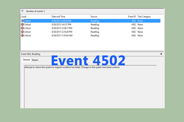 3 Ways to Event ID 4502 WinREAgent After Windows Update