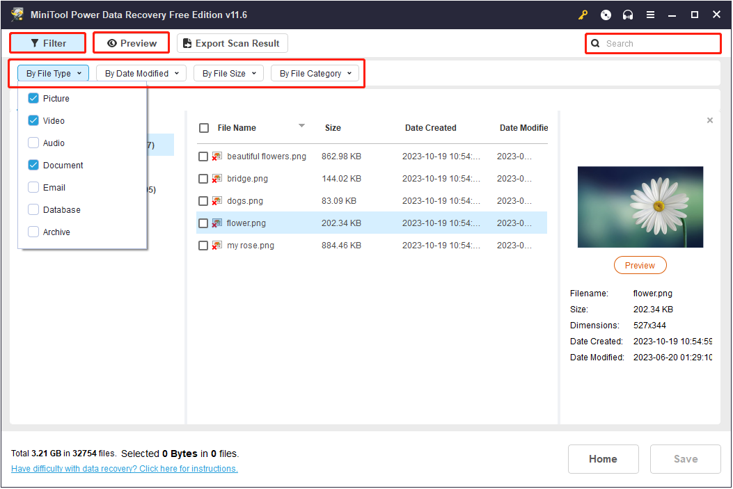 Apakah Pemulihan Sistem Memulihkan File yang Dihapus? Dijawab! 7 memfilter dan mempratinjau file