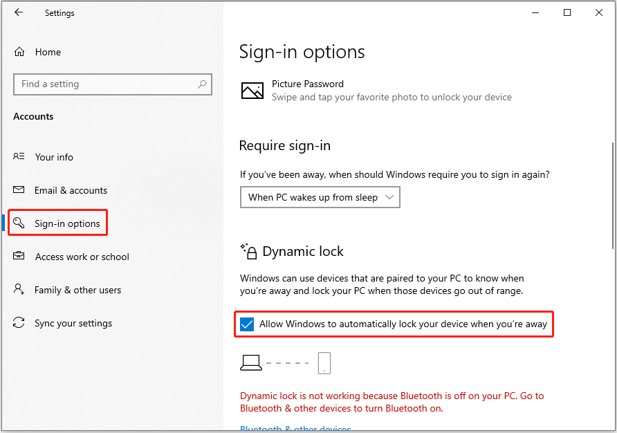 Windows Dynamic Lock Tidak Berfungsi (6 Cara Efektif) 3 aktifkan penguncian dinamis