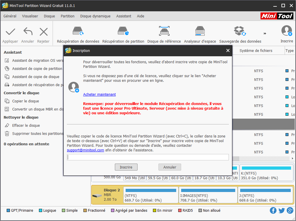 Activation hors ligne | MiniTool Partition Wizard