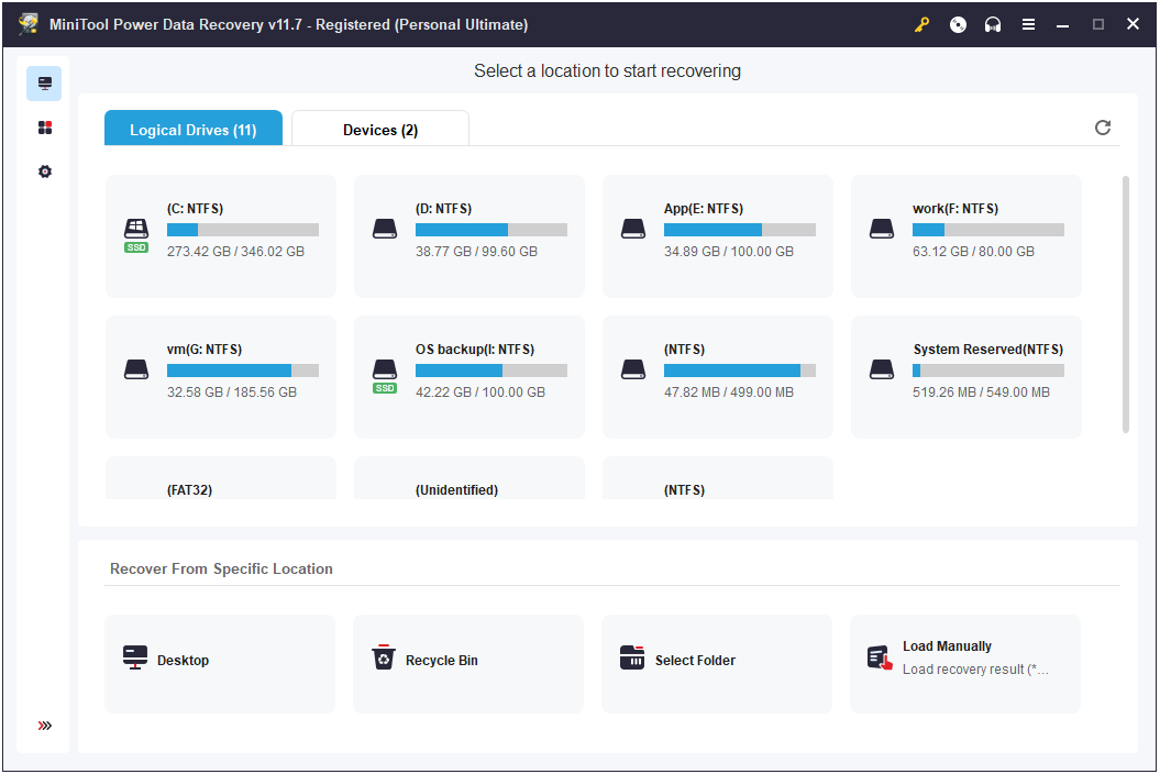 Bisakah saya menghentikan Pemulihan Sistem? Dijawab! 3 Antarmuka utama MiniTool Power Data Recovery
