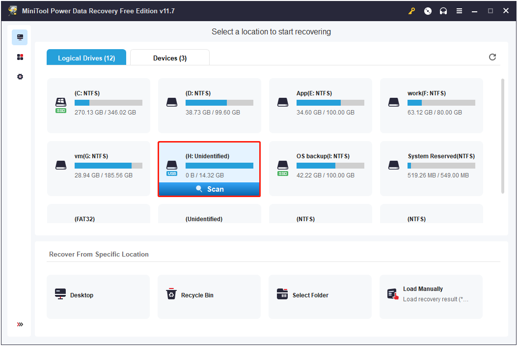 Diskpart Memperbaiki Partisi RAW Tanpa Kehilangan Data 1 memindai drive RAW