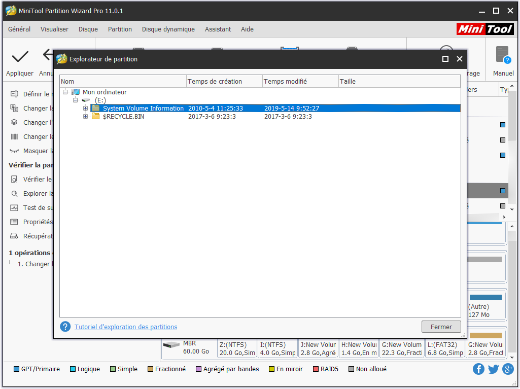 Comment explorer une partition MiniTool Partition Wizard