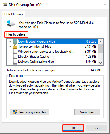 Empat Metode untuk Memperbaiki Kesalahan Pemulihan Sistem 0x80042306 1 pilih file yang akan dihapus