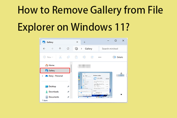 How to Remove Gallery from File Explorer on Windows 11?