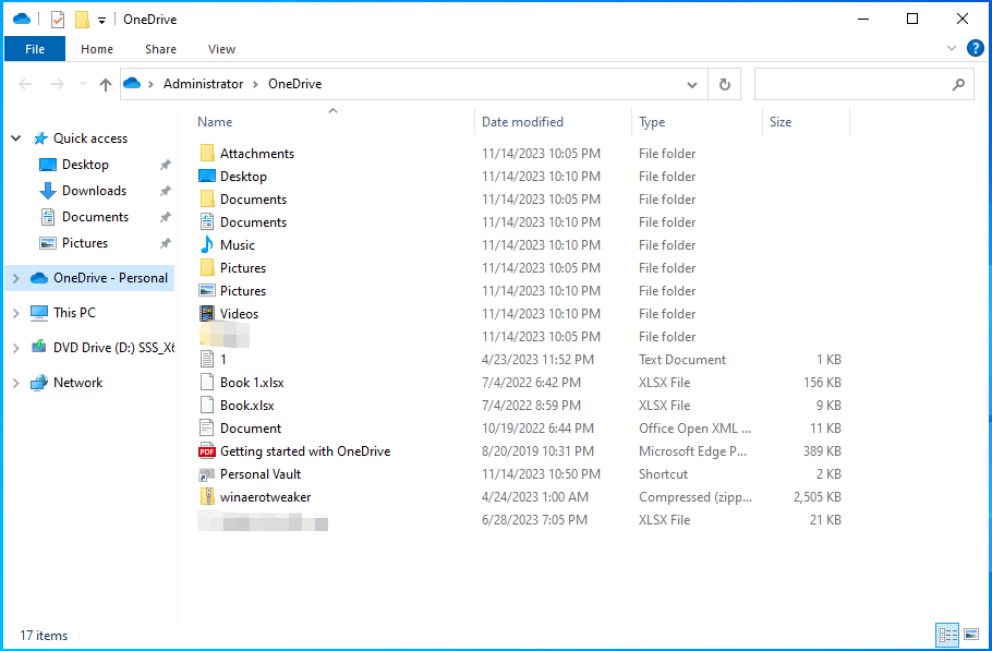 Sinkronkan Windows Server dengan OneDrive 3 seret dan lepas file apa pun ke folder OneDrive