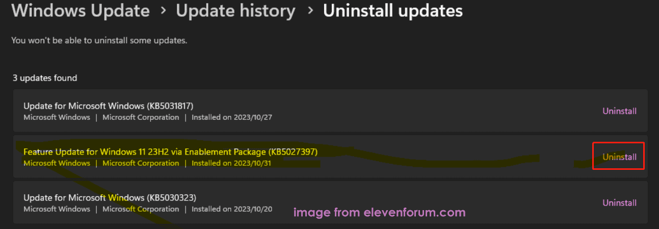 Bagaimana Cara Uninstall Windows 11 23H2 untuk Kembali ke 22H2 atau 21H2? 5 hapus instalan Windows 11 23H2 melalui Pembaruan Windows