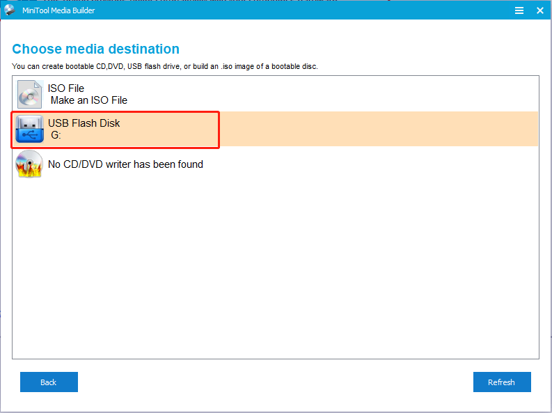 select the USB Flash Disk
