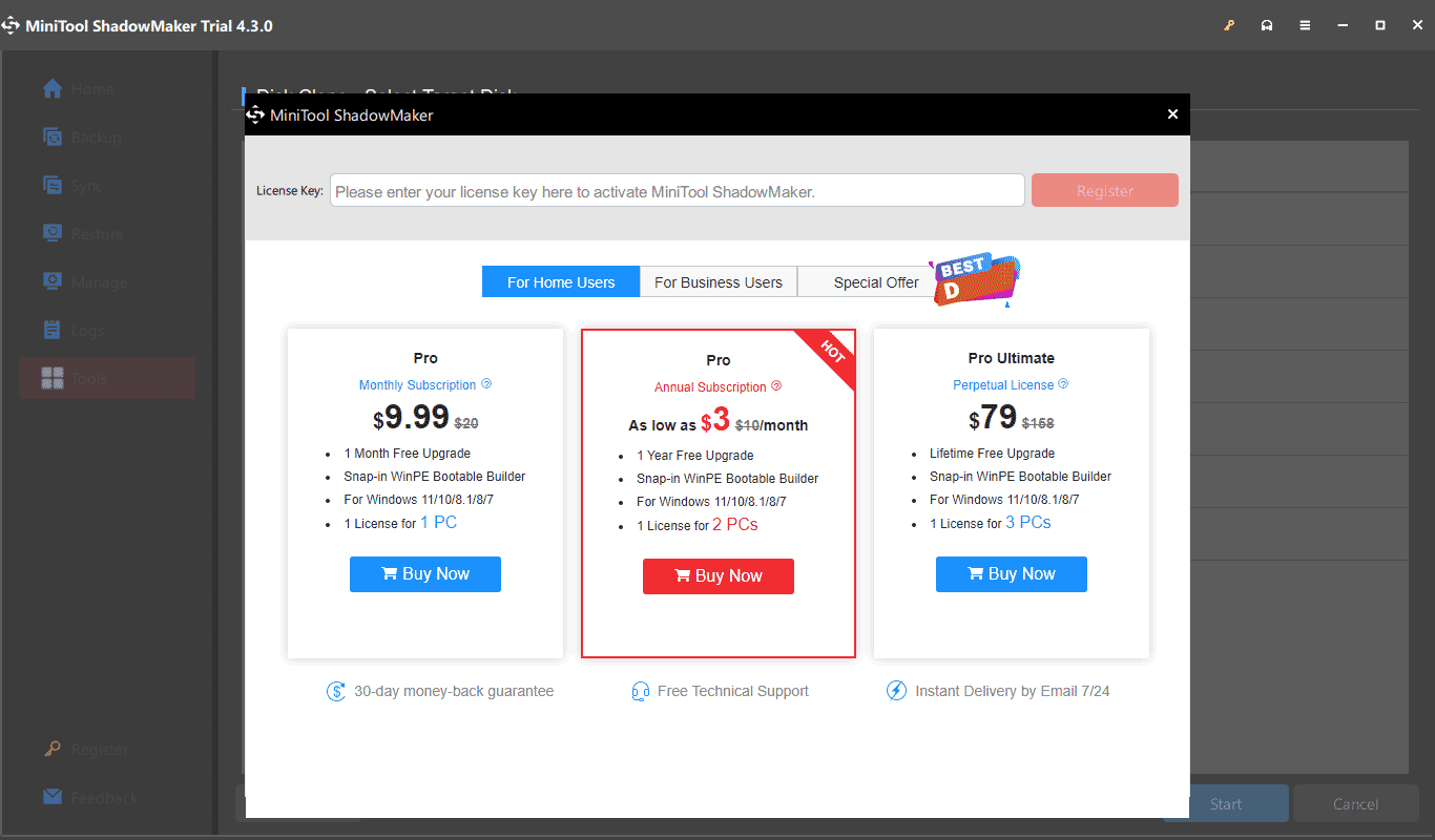 Bagaimana Cara Mentransfer Data dari Satu SSD ke SSD Lainnya? Coba 2 Cara! 7 Daftarkan MiniTool ShadowMaker