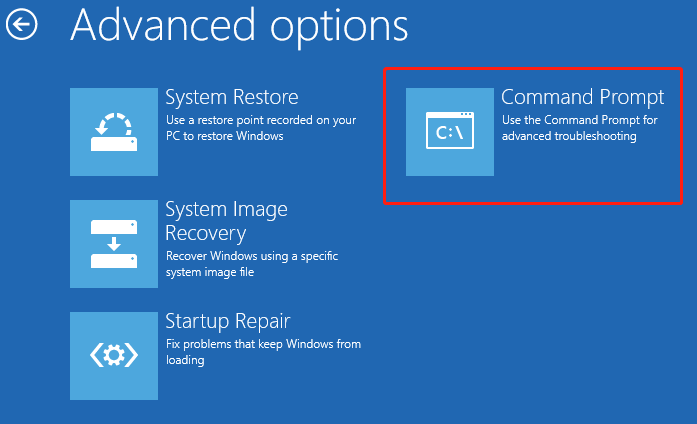 Perbaiki Windows Server 2012 R2 Terus Booting ke "Pilih Opsi" 5 pilih Prompt Perintah