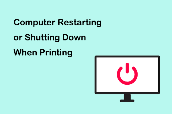 Perbaiki Komputer Restart atau Shutdown Saat Mencetak