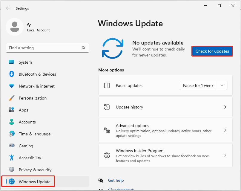 Unduh dan Instal Windows 11 KB5034123 (2 Cara) 1 periksa pembaruan
