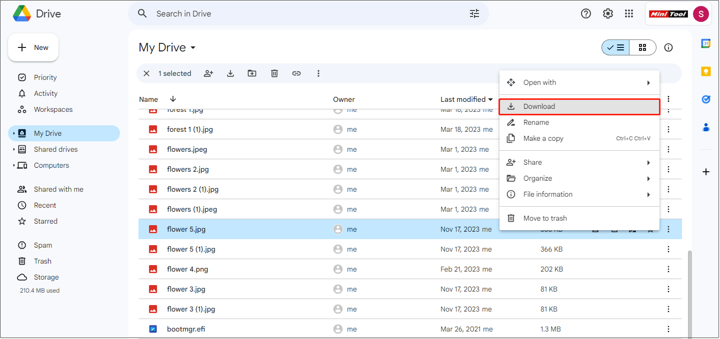 Transfer File Dari Google Drive ke USB Flash Drive 3 unduh filenya
