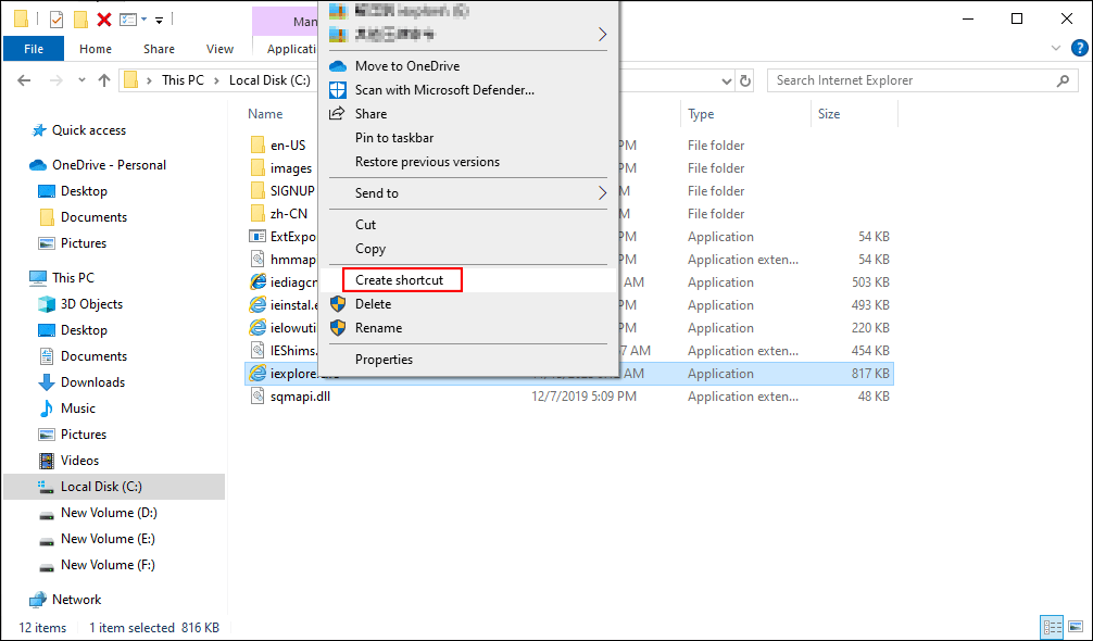 Bagaimana Memperbaiki Pintasan Desktop Tidak Berfungsi di Windows? 5 pilih Buat pintasan