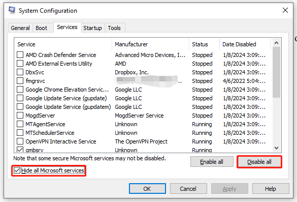 Windows 10 KB5034685 Gagal Diinstal? Lihat disini! 13 tekan Matikan semua