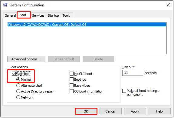 Riwayat Kerusakan Perlindungan Windows Defender 3 boot ke mode aman