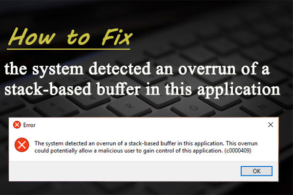 Come risolvere il buffer overrun basato sullo stack rilevato dal sistema