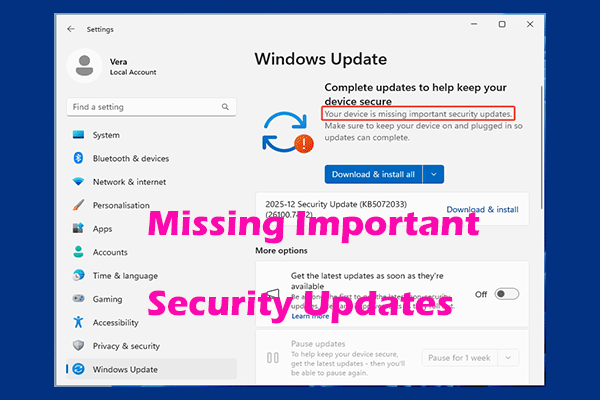 Device Missing Important Security and Quality Fixes: 8 Methods